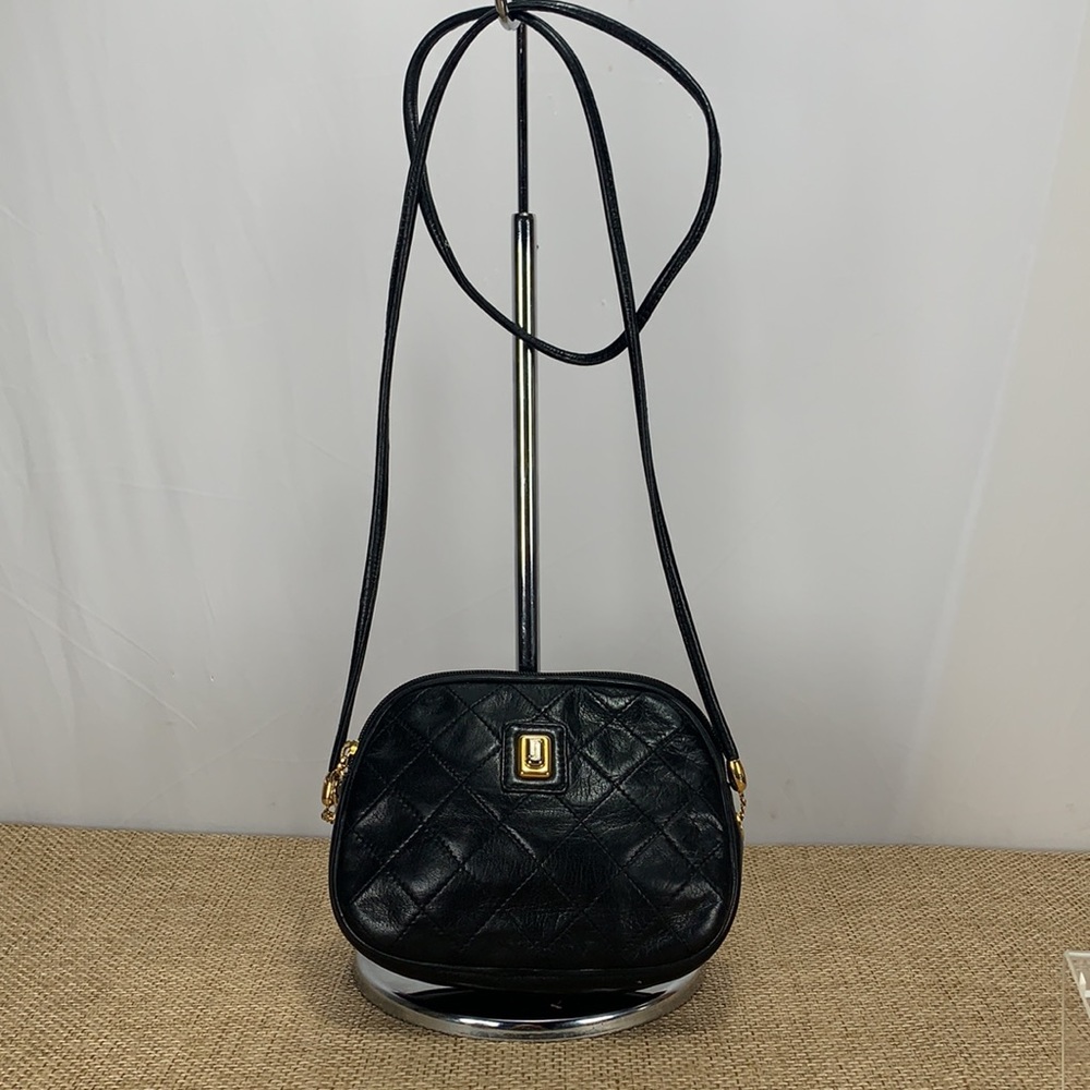 Judith Lieber black leather Crossbody